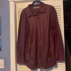 Chico. Mauve Snake skin Like Shirt or Jacket.  Size 3